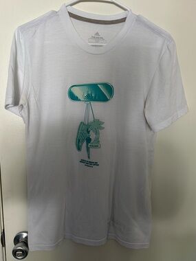 adidas White Tee with LA Graphic
